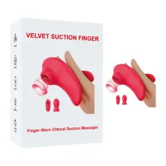 10-Mode Red Rechargeable Waterproof Silicone Clitoral Sucking Stimulator with Finger-Grip Design
